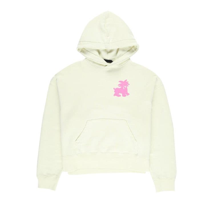 Palm Angels Leon Jersey Hoodie Pale Green / Pink