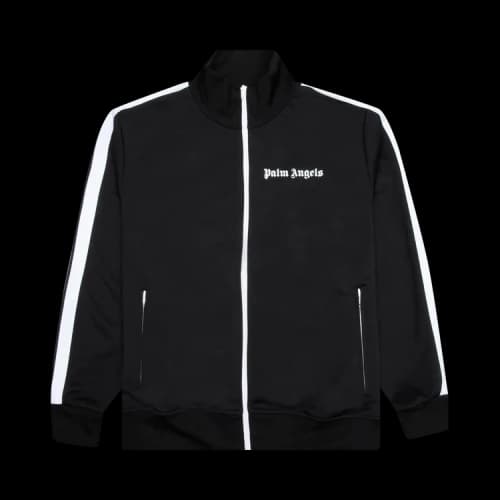 Palm Angels Chest Logo-Print Track Jacket Black