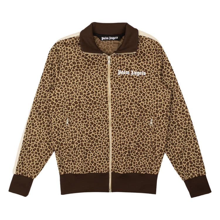 Palm Angels Leopard Track Jacket Beige/Off White