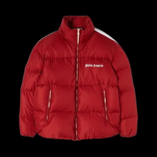 Palm Angels Classic Track Down Jacket Red/White