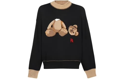 Palm Angels Palm Bear Wool Knit Sweater Black/Brown