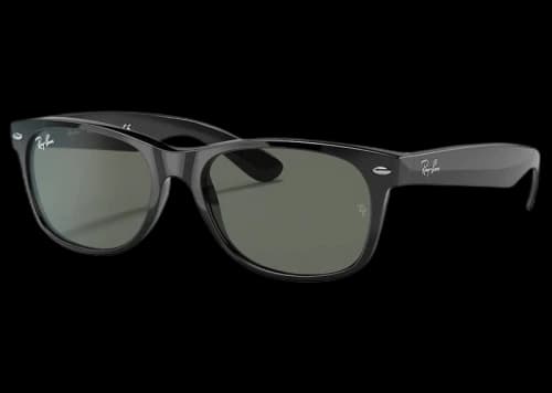 Ray-Ban New Wayfarer Sunglasses Black/Green (RB2132F)