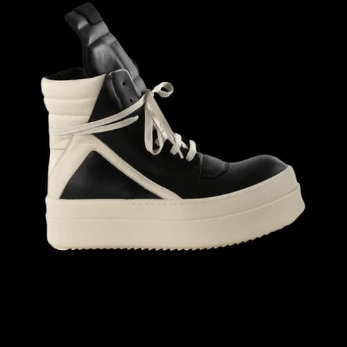 Rick Owens Mega Bumper Geobasket High Black Milk