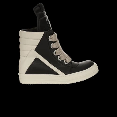 Rick Owens Jumbo Lace Geobasket High Black Milk