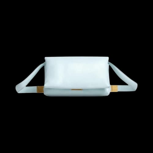 Marni Prisma Puffball Small Leather Shoulder Bag Sky Blue
