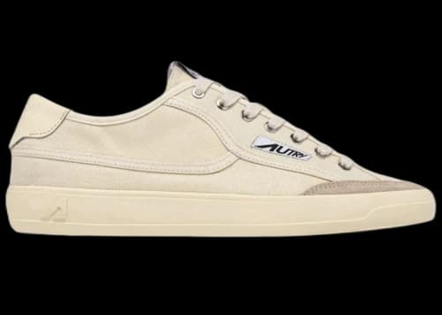 Autry Windscape Low Cream Canvas Suede (Women's)