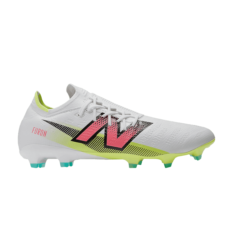 New Balance Furon Pro FG V7 White Hi-Lite Neon Pink