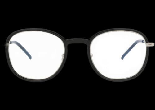 Saint Laurent Round-Frame Injection Optical Frames Black Silver Transparent (SL436OPT-30012250-001)