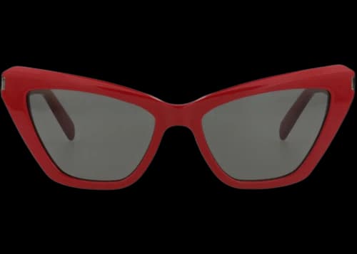 Saint Laurent Cat Eye-Frame Acetate Sunglasses Red Red Grey (SL466-30011596-003)