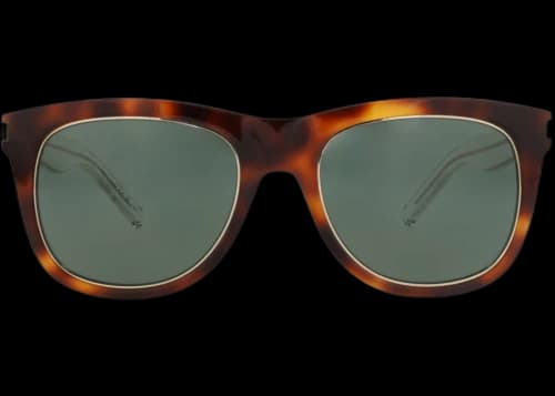 Saint Laurent Square-Frame Recycled Acetate Sunglasses Havana Crystal Green (SL51OVERRI-30015674-001)