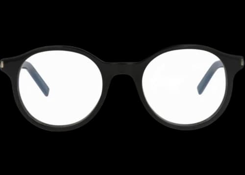 Saint Laurent Round-Frame Acetate Optical Frames Black Black Transparent (SL521OPT-30013260-001)