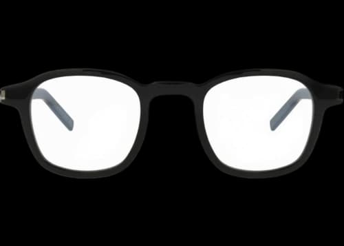 Saint Laurent Round-Frame Acetate Optical Frames Black Black Transparent (SL549SLIMO-30013712-001)