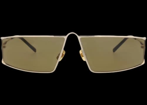 Saint Laurent Square-Frame Metal Sunglasses Gold Gold Brown (SL606-30014540-005)