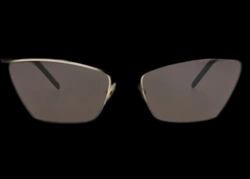 Saint Laurent Cat Eye-Frame Metal Sunglasses Gold Gold Grey (SL637-30014745-003)