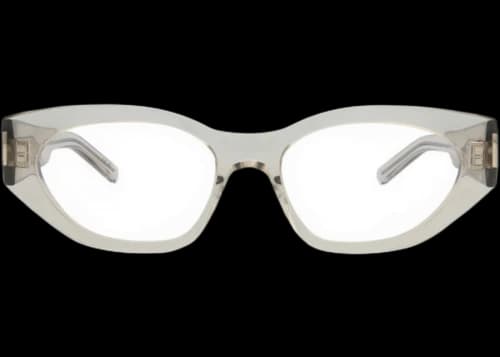 Saint Laurent Cat Eye-Frame Recycled Acetate Optical Frames Beige Beige Transparent (SL638OPT-30014760-004)