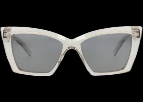 Saint Laurent Cat Eye-Frame Recycled Acetate Sunglasses Beige Beige Silver (SL657-30015234-003)