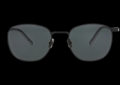 Saint Laurent Round-Frame Metal Sunglasses Black Crystal Black (SL747-30015919-001)