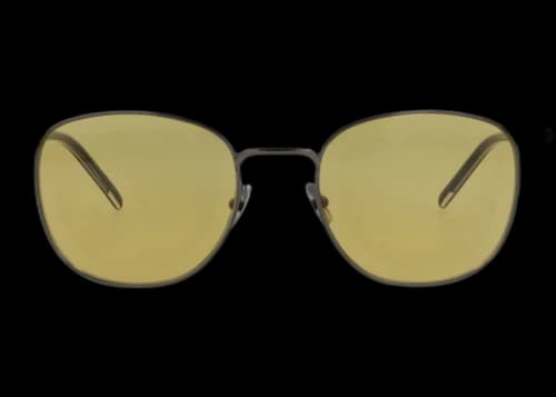 Saint Laurent Round-Frame Metal Sunglasses Ruthenium Crystal Brown (SL747-30015919-004)