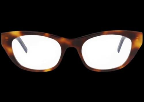 Saint Laurent Cat Eye-Frame Acetate Optical Frames Havana Havana Transparent (SLM80-30010733-002)
