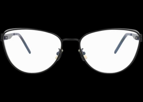 Saint Laurent Cat Eye-Frame Metal Optical Frames Black Black Transparent (SLM92-30011887-003)