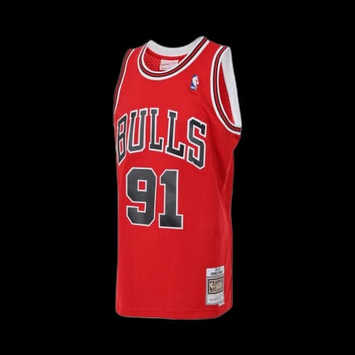 Mitchell & Ness Chicago Bulls Road 1997-98 Dennis Rodman Swingman Jersey Scarlet