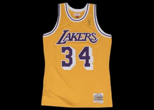 Mitchell & Ness Los Angeles Lakers Home 1996-97 Shaquille O'Neal Swingman Jersey Light Gold