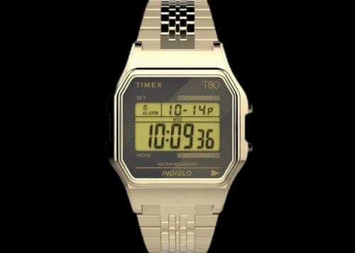 Timex 80 Gold-Tone Digital Unisex TW2V18900