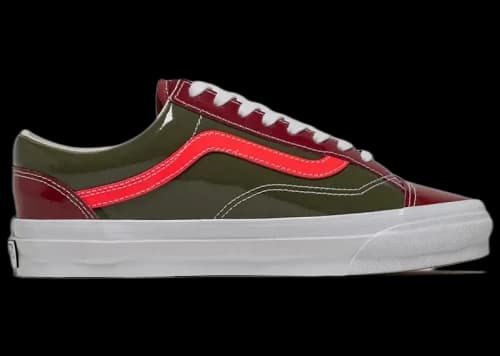 Vans LX Old Skool 36 Patent Leather Bordeaux Olive