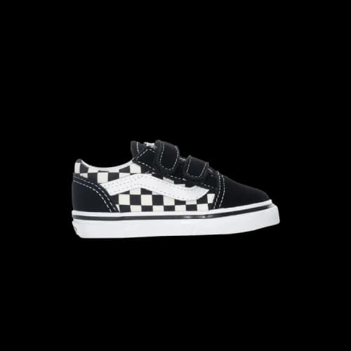 Vans Old Skool Velcro Primary Checkerboard Black White (Kids)