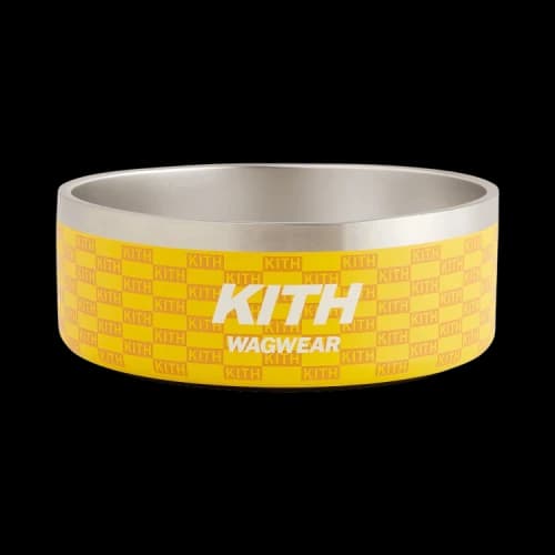 Kith x wagwear Metal Dog Bowl Yellow