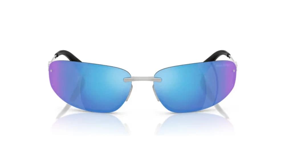 Miu Miu Miu Gafas De Sol Mujer Plata Geométrico Azul 68mm