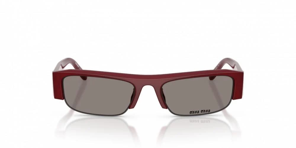 Miu Miu Miu Gafas De Sol Mujer Rojo Cuadrada Gris 51mm