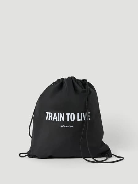 BJÖRN BORG Negro Borg Logo Drawstring Bag