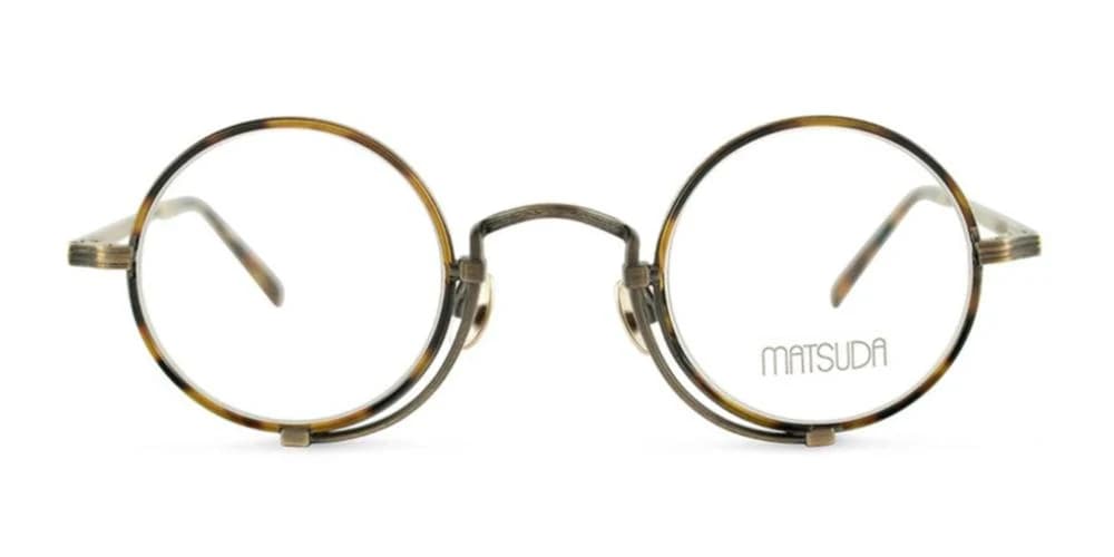 Matsuda Gafas De Vista Unisex Oro Redondas