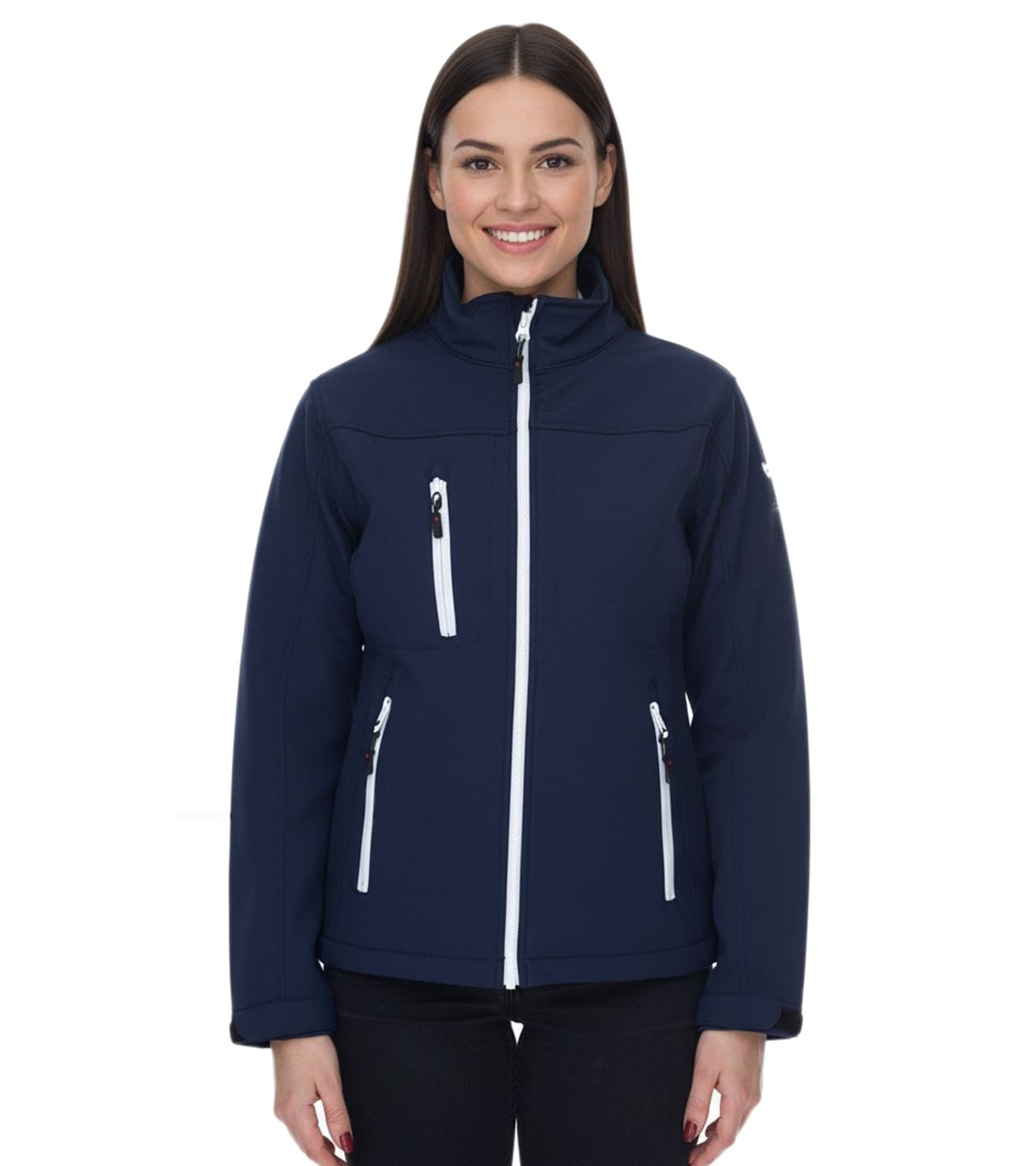 Santino Chaqueta softshell repelente al agua para mujer Chaqueta de exterior Chaqueta de uso diario azul