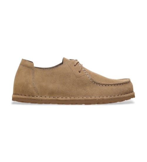 Birkenstock Zapatos De Piel Utti Lace (ajuste Regular) Taupe