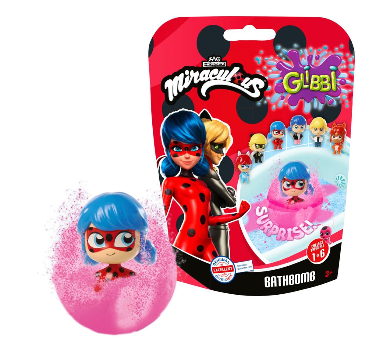 Simba Bombas de Baño Sorpresa Milagrosa GLIBBI para Niños de 3 Años en adelante, 100 g, 105953972, Azul, Verde, Rosa o Naranja