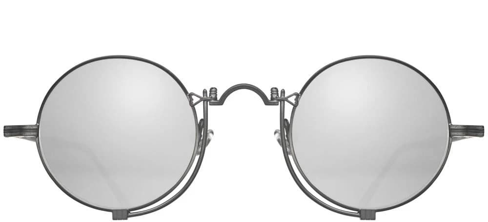 Matsuda Gafas De Sol Unisex Negro Redondas Plata 45mm