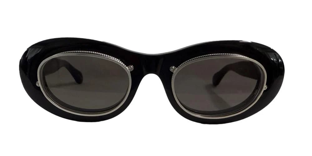 Matsuda Gafas De Sol Unisex Negro Ovaladas Gris 49mm