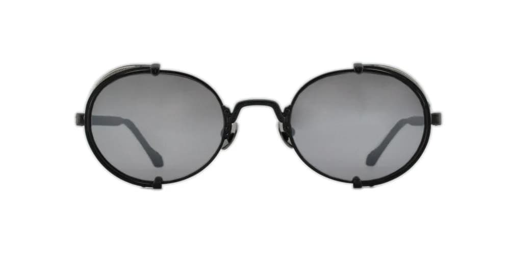 Matsuda Gafas De Sol Unisex Negro Redondas Plata 51mm