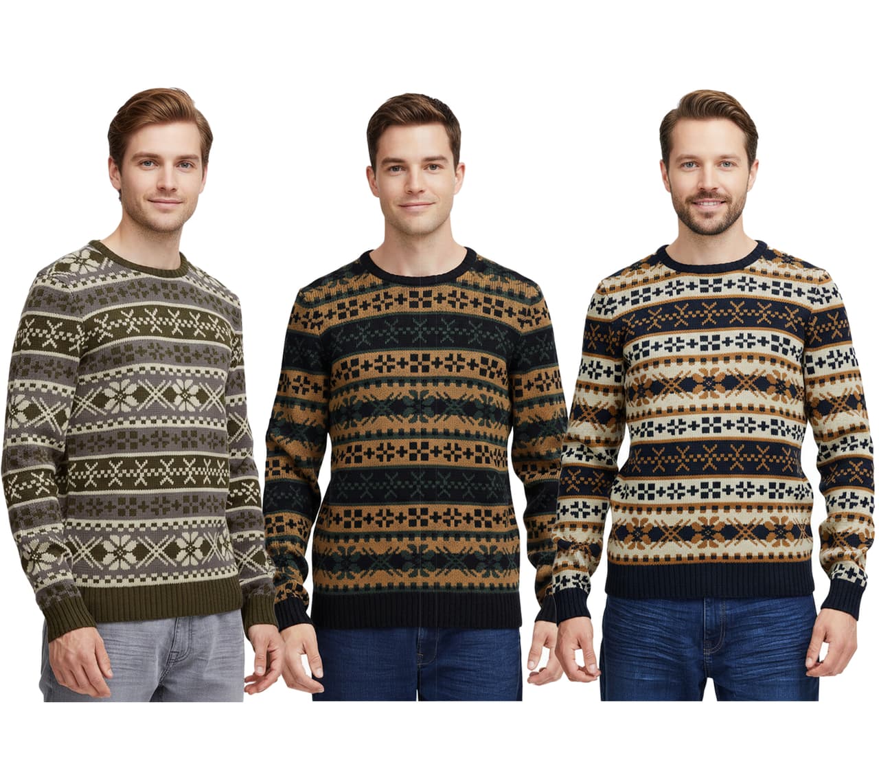 11 Project Suéter de punto con contenido de lana para hombre PRPasco, camisa de manga larga en azul marino, verde o negro