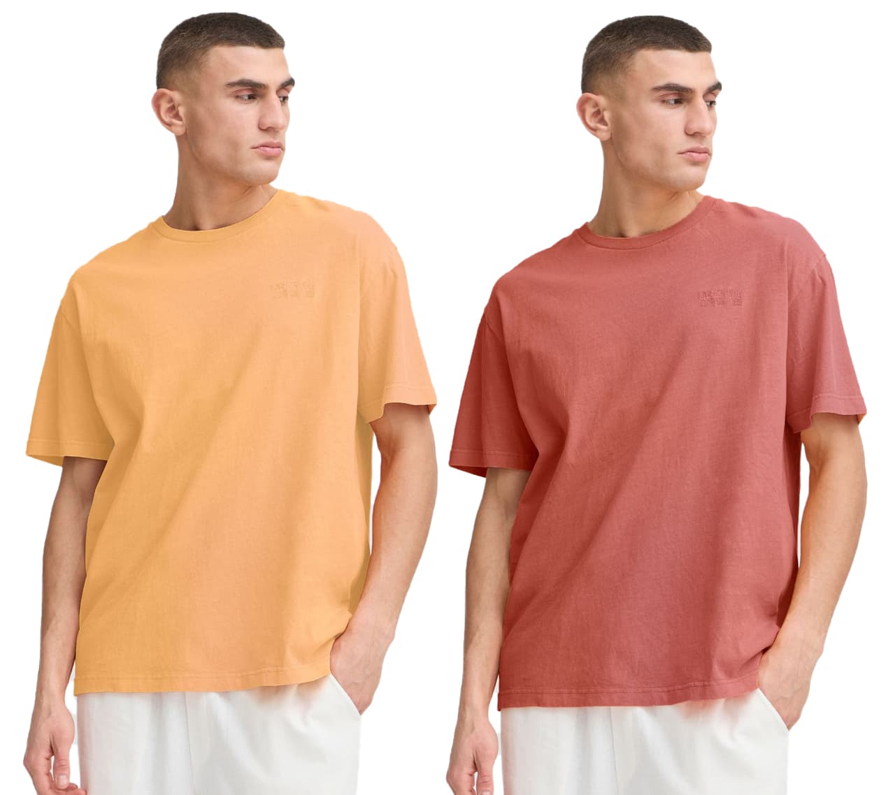Solid Camiseta clásica estampada SDPavlo para hombre (21108604) Roja o Naranja