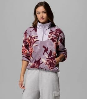 Columbia Forro Polar Sequoia Grove Printed Half Zip Mujer Shale Purple