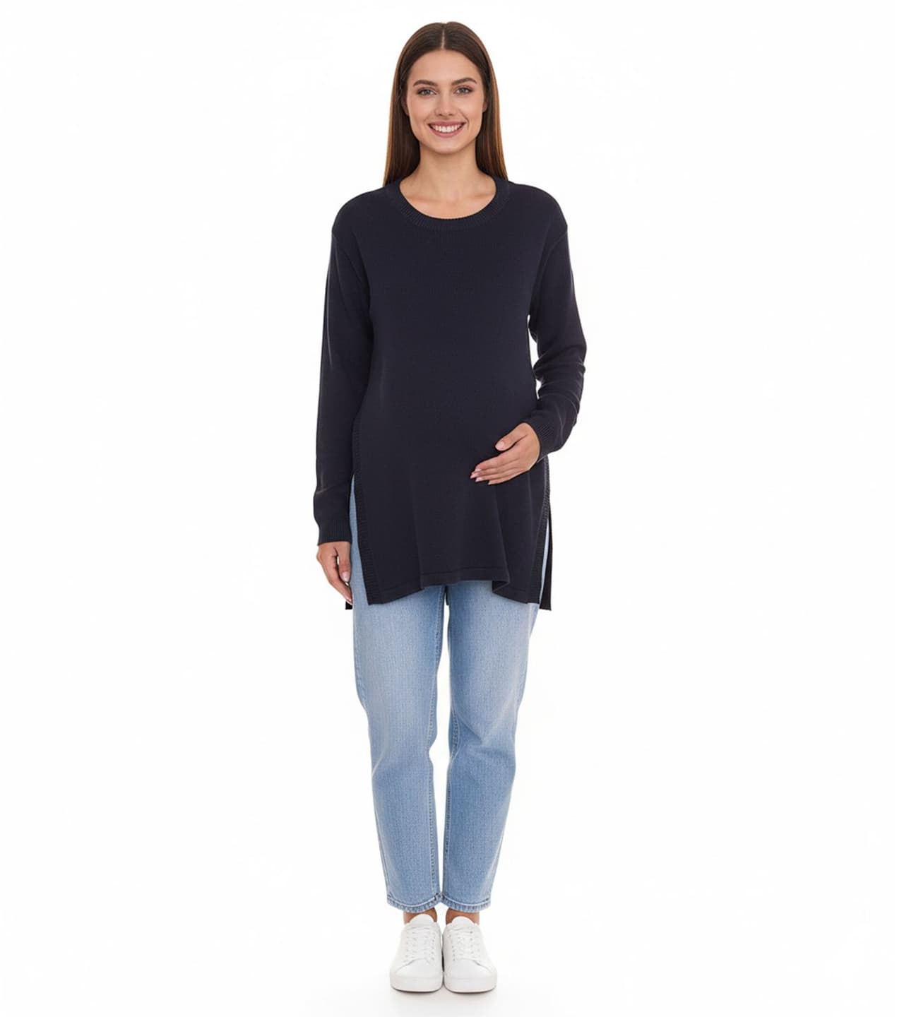 neun 9 monate nueve 9 meses suéter de punto para mujer ropa de maternidad suéter de embarazo azul oscuro