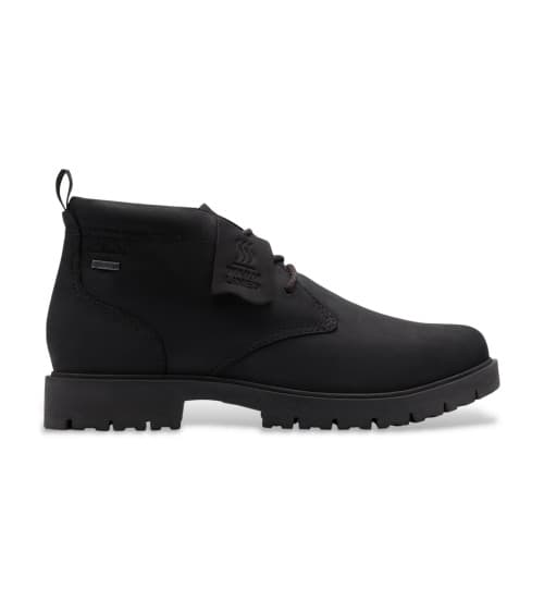 Clarks Botines De Piel Berhill Mid GTX Negro