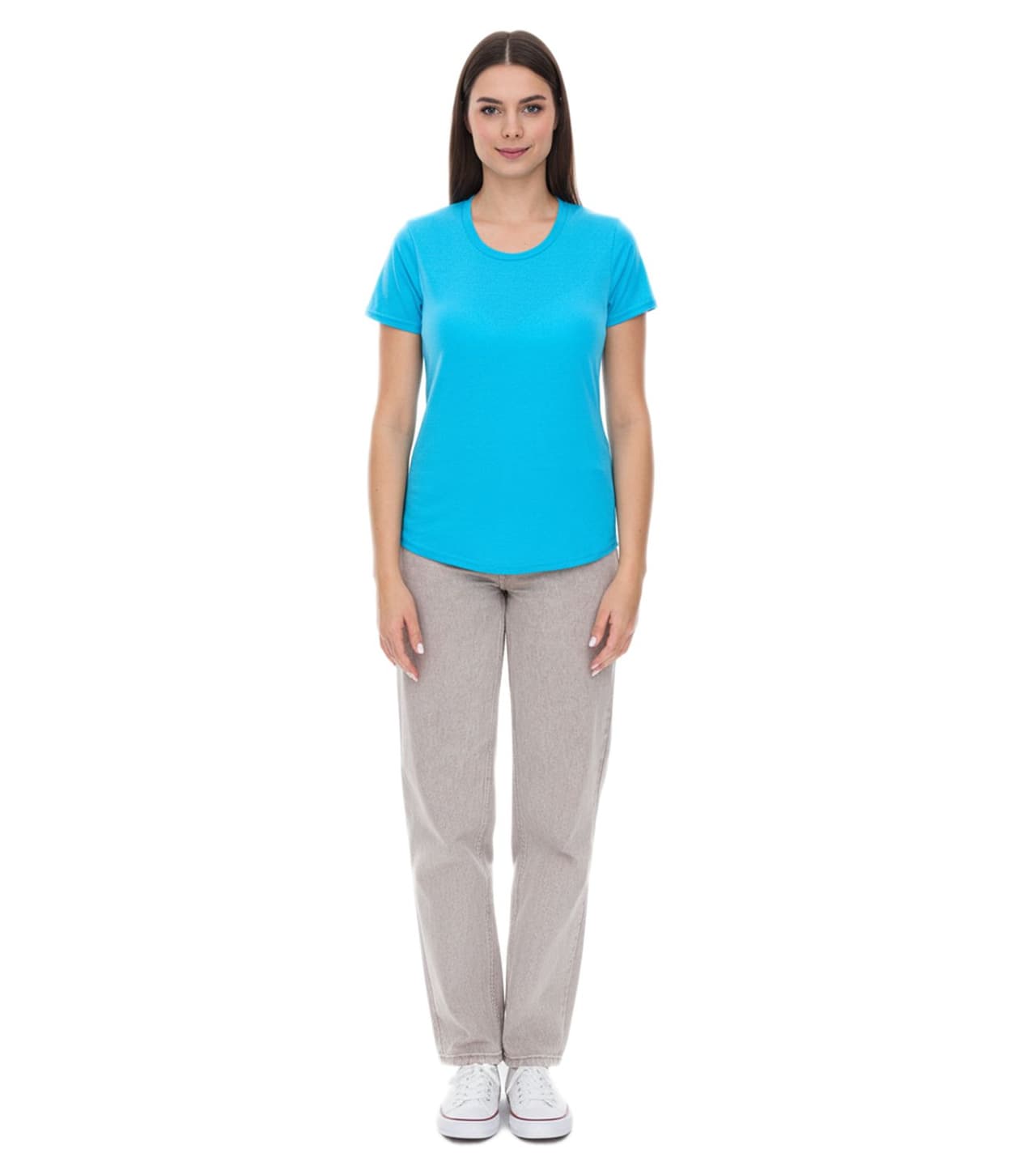 Elevate Camiseta de mujer Jade, sostenible, de manga corta, 160 g/m², básica, interior, 3750143, azul claro