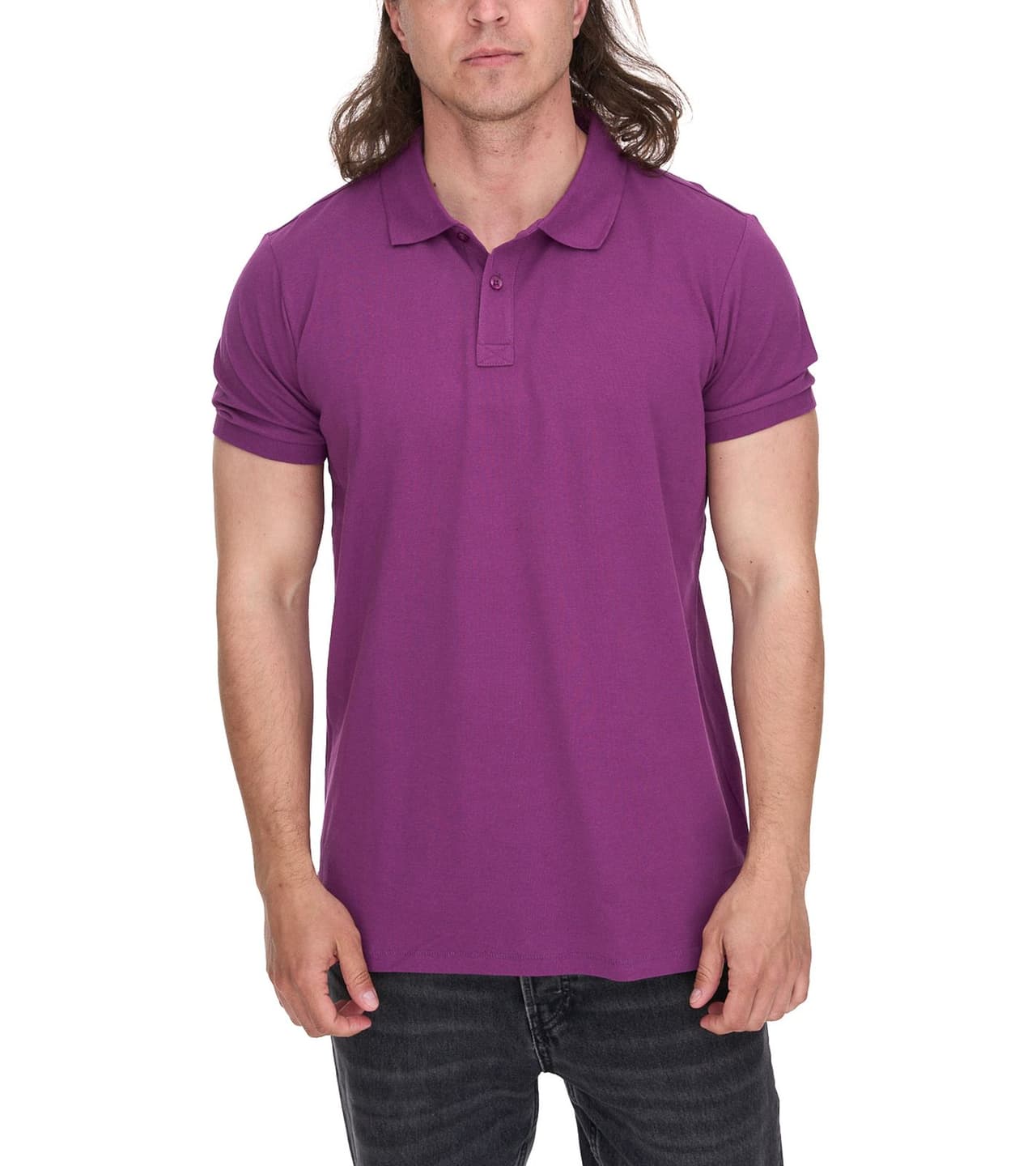 Elevate Polo Calgary para hombre Polo de algodón de punto piqué de 200 g/m² Morado