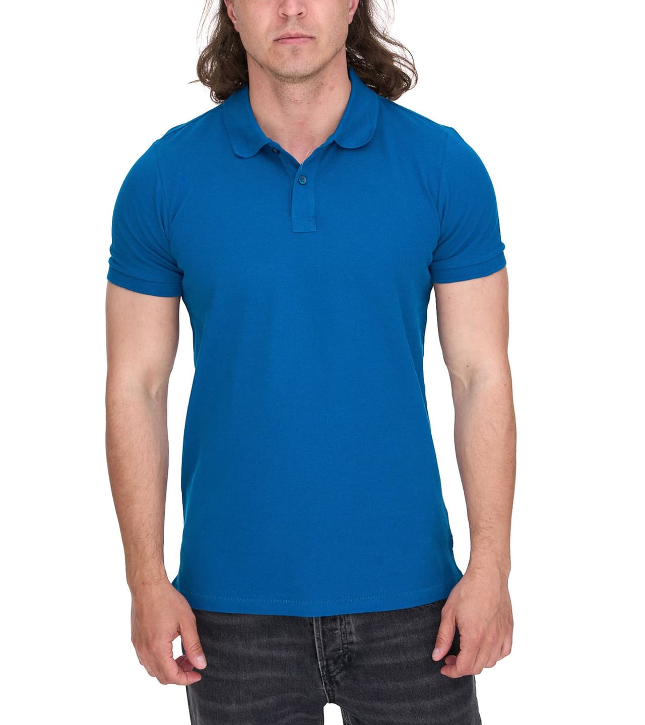 Elevate Polo Calgary para hombre Polo de algodón de punto piqué 200 g/m² Azul