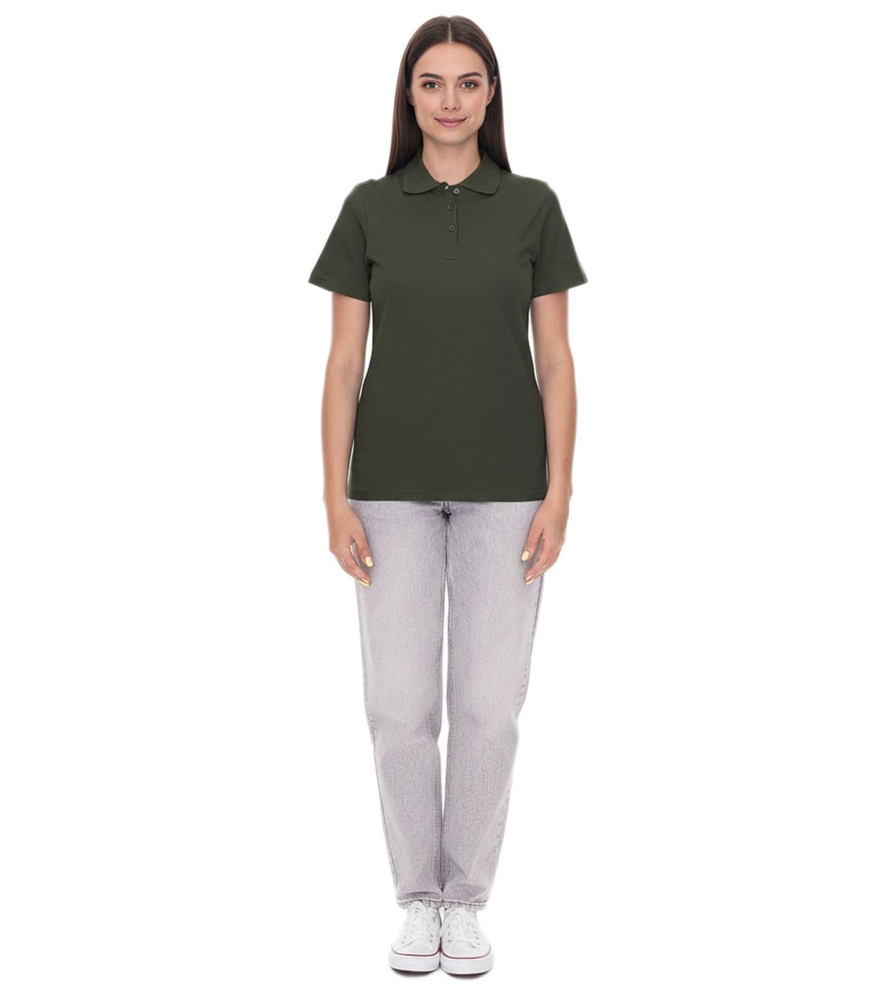 Elevate Polo de mujer Helios, polo de algodón, punto piqué 180 g/m² verde oscuro