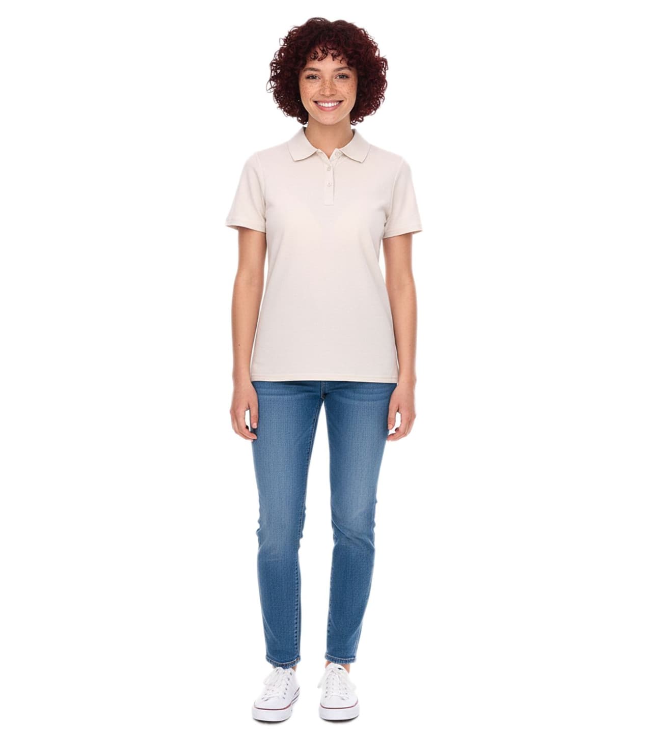 Elevate Polo de mujer Helios, polo de algodón, punto piqué 180 g/m² Beige